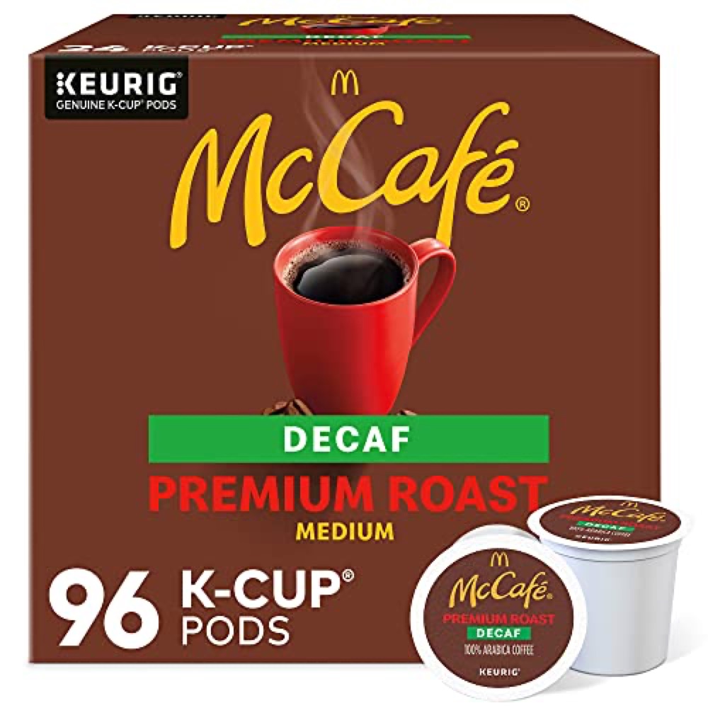 McCafe DECAF Premium Roast Coffee K-Cups 96 K-Cups (Case/4 Boxes) Pods
